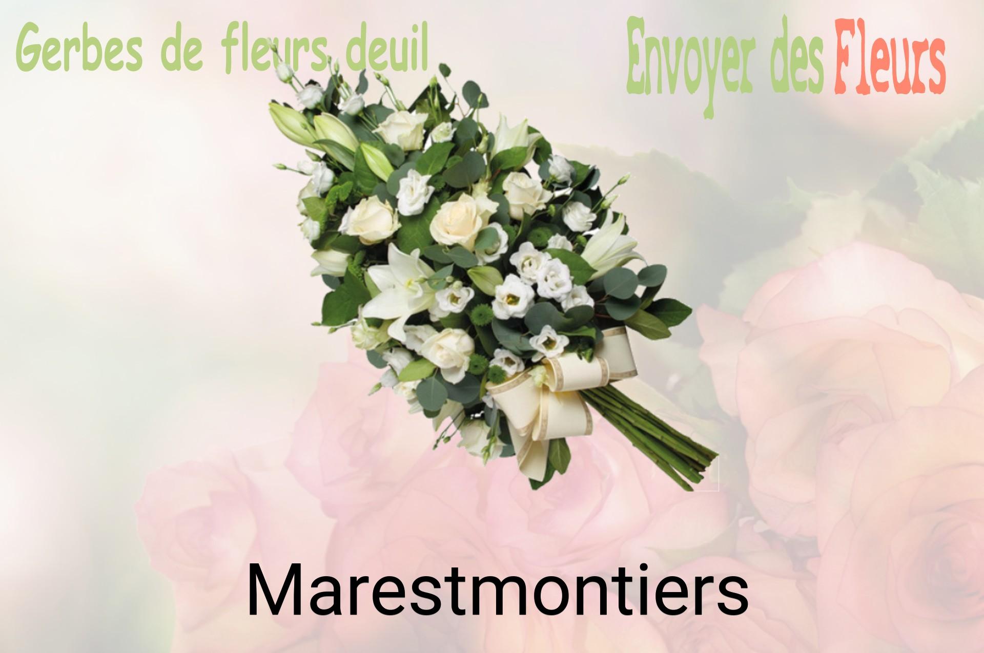 Gerbe de fleurs de deuil livrée à Marestmontiers